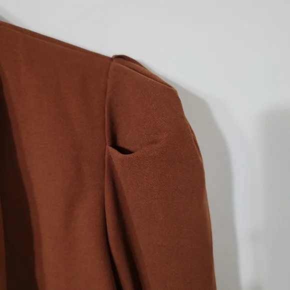 Andree by Unit Puff Sleeve Chestnut Brown Blazer Size S - Picture 5 of 11